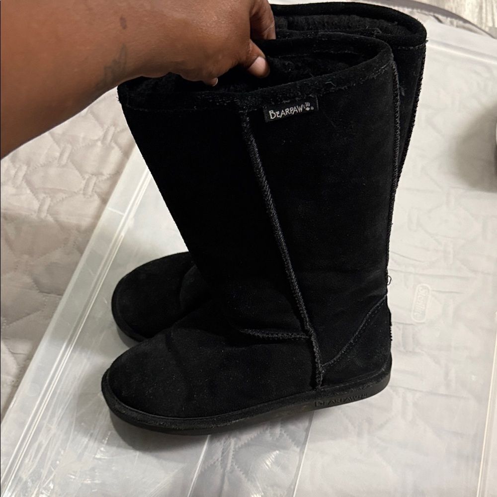 BearPaw Women's Black Winter Boots